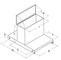 Dimensional Drawing for T-Shaped Hydraulic Reservoirs