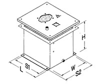Dimensional Drawing for Vertical Power Unit Kit Reservoirs