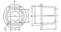 Dimensional Drawing for EM3 Series Pump/Engine Adapters