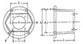 Dimensional Drawing for EM5A Series Pump/Engine Adapters